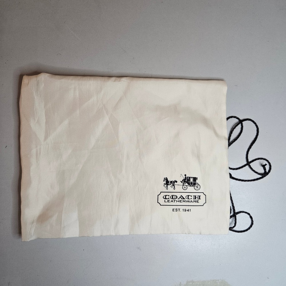 Coach Leatherware Cream Drawstring Dust Bag Large 24x18 Horse Carriage Logo